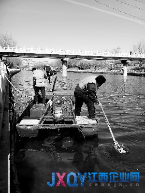 北京昆玉河水面漂油污近40米 排污源未找到(圖)